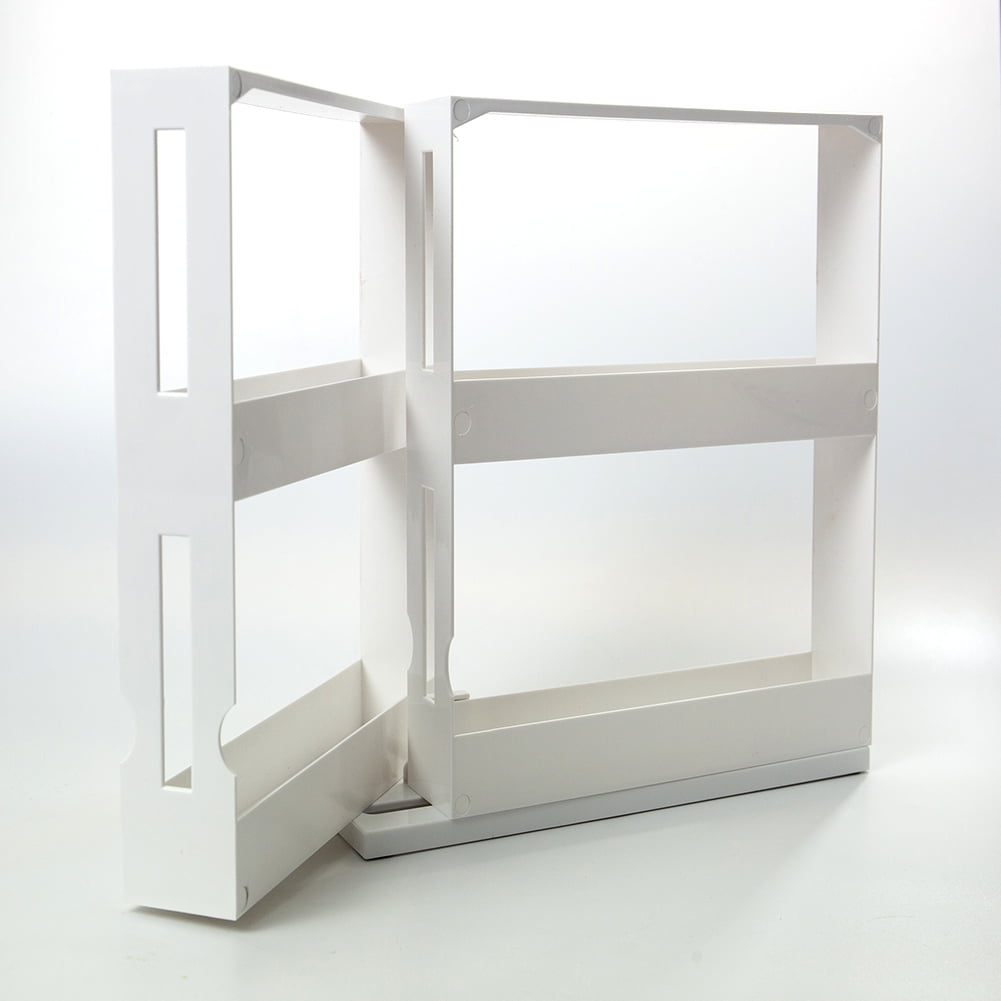 Multi functional condiment storage cabinet rotatable kitchen storage rack