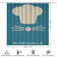 thumbnail image 2 of Juego de 4 cortinas de ducha Ratatouille con alfombrillas antideslizantes, tapa de inodoro y alfombrilla de baño, cortina de ducha impermeable con dibujos animados para niños con 12 ganchos,, 2 of 8