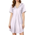 thumbnail image 2 of ZyeKqe Sleep Shirts for Women V Neck Sleeveless Nightgown Casual Lightweight Comfy Loungewear Mini Dress, 2 of 7