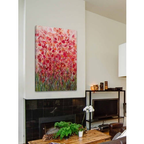 "Flowery Frenzy" Painting Print on Wrapped Canvas