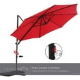 thumbnail image 3 of Grand Patio Outdoor Market Cantilever Steerable Large Umbrella, 10ft, Red, 3 of 5