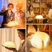 Lumio Book Lamp, Lumio Book Light, Night Light Lamp, Wooden Folding LED Book Light, Folding Book Light Lamp, Folding Portable Lamp, Folding Wooden 3 Colors Book Lamp Night Light-red Walnut