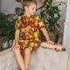thumbnail image 4 of Balery Autumn Mosaic Maple Leaves Conjunto de Pijama Infantil de Manga Corta con Estampado – Ropa de Dormir de Algodón Suave-Medium, 4 of 6