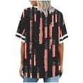 thumbnail image 4 of WPPGONE USA T Shirt for Women Plus Size Crewneck Short Sleeve Summer Casual Loose Fit Patriotic Tops 4th of July Graphic Tee American Flag Stars Stripes Red White and Blue Outfits, 4 of 6