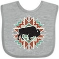 thumbnail image 3 of Inktastic Buffalo Cute Western Pattern Boys or Girls Baby Bib, 3 of 4