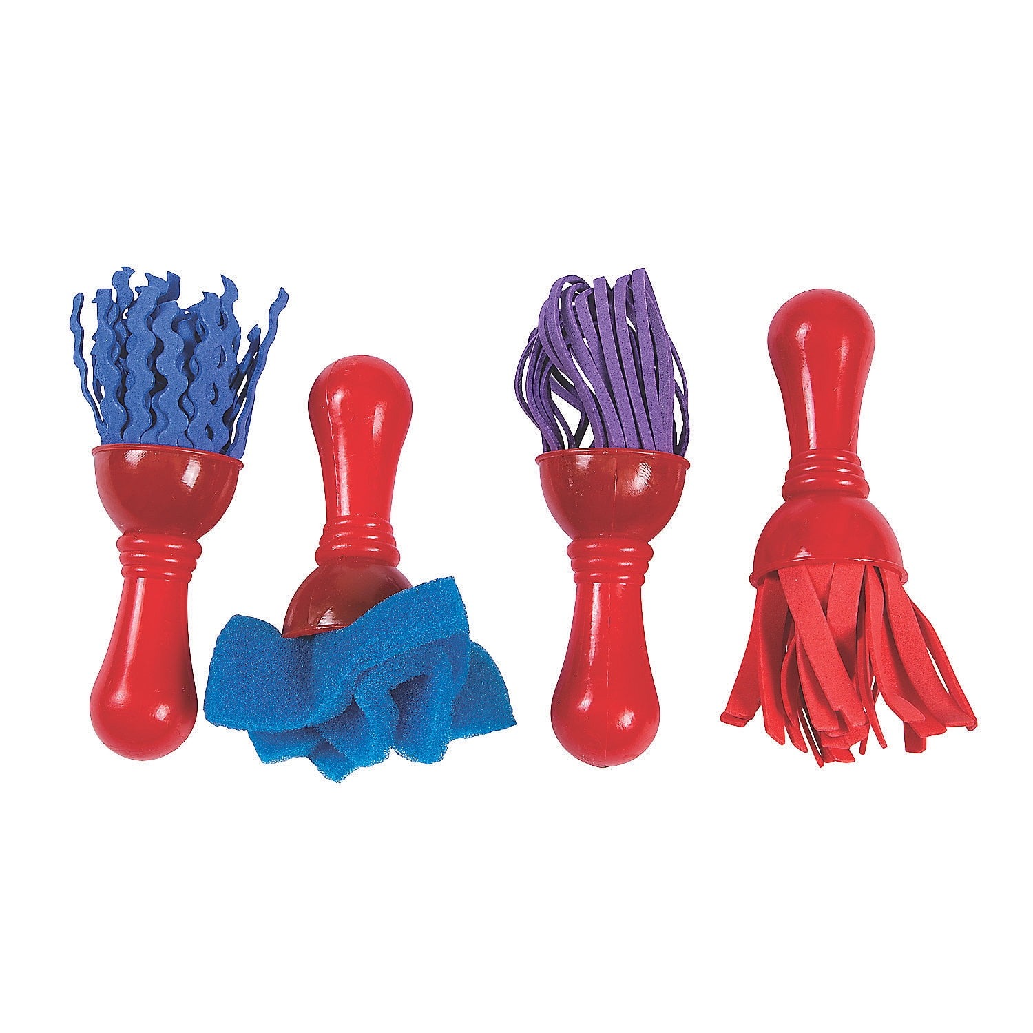 Easy Grip Wacky Textures Paintbrush Set Basic Supplies 4 Pieces