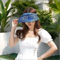 thumbnail image 2 of Sombrero de visera para mujer, de ala ancha, con protección UV UPF 53+, plegable, para playa, deportivo, plisado, para verano, 2 of 5