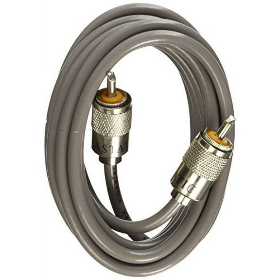Astatic 302-10274 9' Grey Cable with Pl259 Connectors