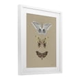 thumbnail image 3 of Stupell Industries Beauty Of Forest Moths White Framed Print Under Glass, design by Danhui Nai, 21 x 17, 3 of 10