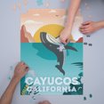 thumbnail image 3 of Cayucos, California, Whale and Tropical Sunset, Vector (1000 Piece Puzzle, Size 19x27, Challenging Jigsaw Puzzle for Adults and Family, Made in USA), 3 of 4
