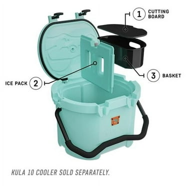 KULA by Bote Hard Shell MAGNEPod Cooler Accessory Kit for Travel Ice Pack Chest Divider Portable Cutting Board Food Basket for Kula 10 Gallon Insulated Outdoor Carry Cooler