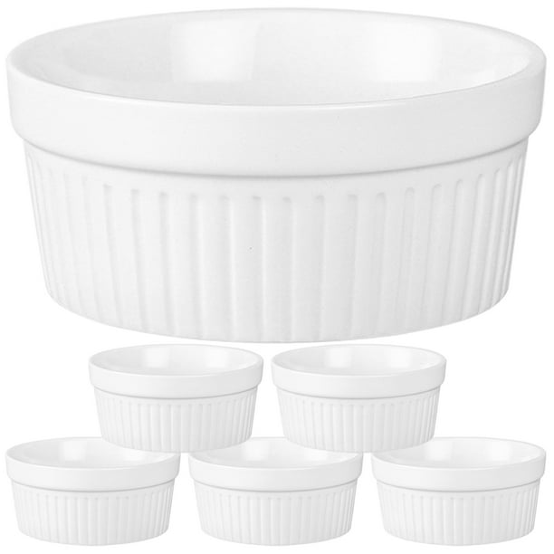 6 tazas de postre prácticas, tazas de cerámica para pudín, tazas para hornear en el hogar, accesorio para pudín
