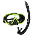 thumbnail image 1 of Juego de snorkel, gafas de buceo, máscara de snorkel profesional de respiración profesional para adultos, máscara de buceo para buceo deportivo amarillo, 1 of 8
