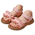 thumbnail image 3 of Tigivemen Toddler Girls Dress Sandals Summer Water Shoes for Kids Flowy Open Toe Sandal with Soft Sole Non Slip Pink Size 11, 3 of 7