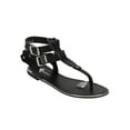 thumbnail image 1 of New Women Breckelles Jovie-32 Leatherette Ankle Buckle Gladiator Thong Sandal Sz, 1 of 5