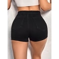 thumbnail image 3 of VIPONES Jeans Shorts Womens High Waisted Stretchy Sexy Butt-Lifting Hot Blue Denim Shorts(301,M), 3 of 5