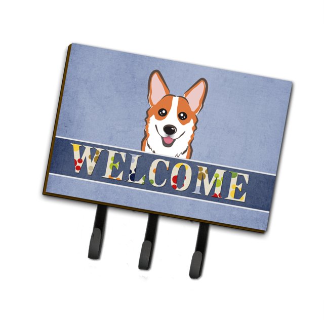 "Caroline's Treasures BB1440TH68 Red Corgi Correa de bienvenida o llavero, grande, multicolor" Caroline's Treasures BB1440TH68