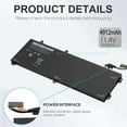 thumbnail image 5 of 56Wh H5H20 Battery For Dell XPS 15 9550 9560 9570 7590 Precision 5510 5530, 5 of 9