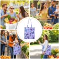 thumbnail image 4 of Watercolor Butterfly Floral Canvas Tote Bag – Romantic Nature-Inspired Reusable Cotton Shopping Bag with Artistic Fantasy Garden & Starry Sky Design for Women, Teens, Aesthetic Gift Lovers, 4 of 7