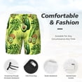 thumbnail image 3 of Balery Kiwi and Avocado Bañador para hombre, shorts de playa de secado rápido con entrepierna y forro de compresión-Small, 3 of 6