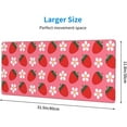 thumbnail image 3 of Pink Strawberry Mouse Pad Large Desk Mat XL Extended Non-Slip 31.5 X 11.8 in Keyboard Pads Base Mousepad Stitched Edge for Home Gaming Office Work, 3 of 6