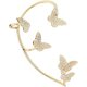 thumbnail image 1 of Pendientes de mariposa de circón, pendientes de mariposa de circón alrededor de la oreja, pendientes de mariposa de circón para mujer, aptos para dama y niña, dorados -, 1 of 5
