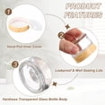 thumbnail image 3 of Uxcell 2 Pcs Glass Cosmetic Containers 5g/0.18oz Empty Round Cosmetic Jars with Leakproof Lid Refillable Glass Cream Jar Makeup Sample Containers for Lotion Lip Balm Eye Cream, Clear, 3 of 7
