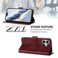 thumbnail image 5 of For iPhone Air 6.5inch Phone Case Wallet, Flip Leather TPU Cover with Card Holder Wrist Strap Shockproof Phone Case,Red,For iPhone Air, 5 of 11