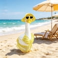 thumbnail image 5 of Summer Beach Goose Outfit - Yellow Bikini Three-piece Set,Sun Hat Matching Sunglasses,Summer Beach Pool Styling for Seaside,Pool Goose Statue Dress Up Decoration, 5 of 8
