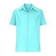 thumbnail image 3 of Women Shirts Dressy Casual Under 20$, Green Shirts for Girls Baberdicy Blouses for Women Casual Button down Shirts Short Sleeve Cotton Linen Shirt Plus Size Comfy Summer Tops, 3 of 5