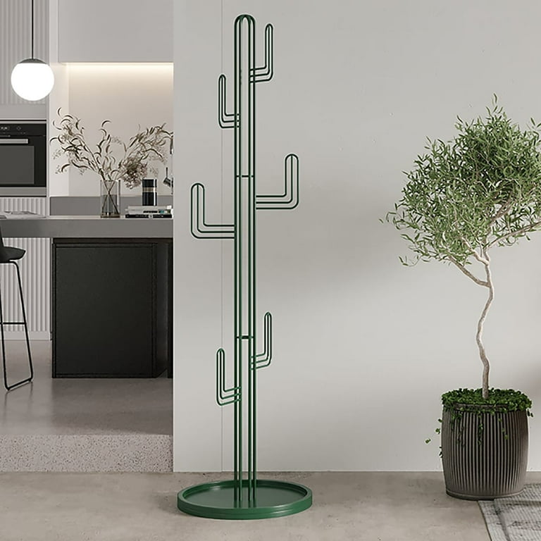 Homary Modern Cactus Coat Rack, Metal Hanger with Storage