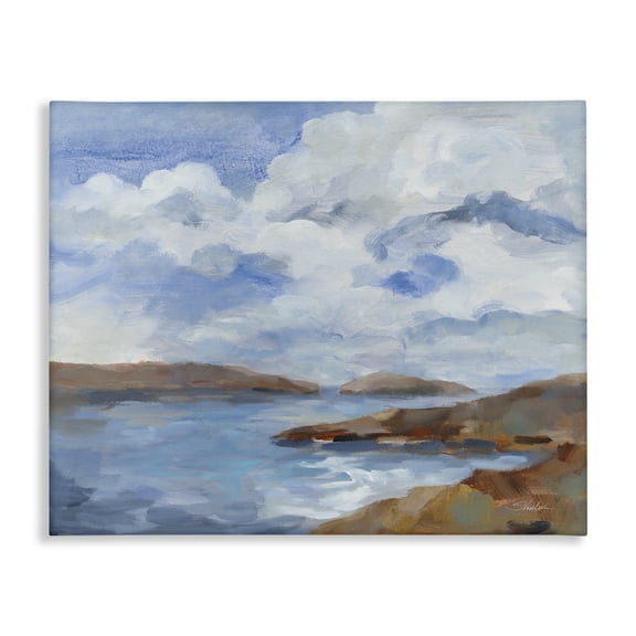 Stupell Industries Islands Beach View Landscape & Nature Painting Wrapped Canvas Art Print Wall Art, 20 x 16