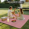 thumbnail image 5 of Fsddascl Vintage Peach Pink Outdoor Rug for Patio/Deck, Non-Slip Large Area Rug 6 x 9 Ft, Farmhouse Retro Solid Color Linen Texture Indoor Outdoor Rugs Washable Area Rugs, Camping Rug Carpet Runner, 5 of 9