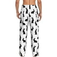thumbnail image 3 of Goofa Black Rabbit Printed Soft Pajama Pants for Men, Wide Leg Comfy Casual Lounge Yoga Pants-, 3 of 9