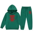 thumbnail image 3 of Tiijoy Big Girls' Hoodie Set Letter Print Hoodie and Joggers Sweatsuits, Sizes 8-9, 3 of 3
