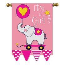 Magnolia Garden Flags 1515 13 x 18 in. Its A Baby Girl Garden Flag