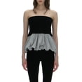 thumbnail image 1 of Gupgi Women Bubble Skirts Contrast Color Elastic Waist Ruffle Mini Skirts Pleated Balloon Short Skirt, 1 of 6