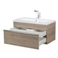thumbnail image 4 of Cutler Kitchen and Bath Trough 30" Wood/Cultured Marble Bathroom Vanity in Oak, 4 of 6