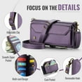 thumbnail image 6 of Crossbody for Samsung Galaxy A32 5G Case Wallet【RFID Blocking】with 10-Card Holder Zipper Bills Slot, Soft PU Leather Magnetic Shoulder Wrist Strap for Galaxy A32 5G Wallet Case Women, 6 of 15