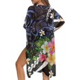 thumbnail image 5 of HELLHERO Polyester Long Kimono Swimsuit Cover Up for Casual Outfit Lightweight Free Size Bathing Suit Cover Up Floral, 5 of 6