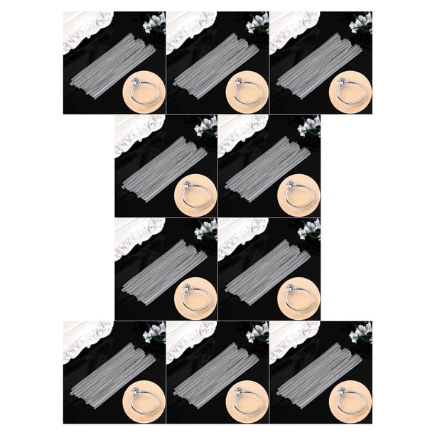Qarigey 12pcs Ring Size Adjust Tools Convenient Fitting Tightening Tools Jewelry Insert Invisible Guard Reducer Fitter Resizing Transparente 10piezas Qarigey CBP018630
