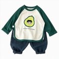 thumbnail image 4 of KPOPLK Fall T-Shirts for Kids Girl 1T 2T 3T 4T 5T Long Sleeve Crewneck Tee Top Toddler Girls Lounge Cute Clothes Dark Green,Size 7-8 Years, 4 of 8