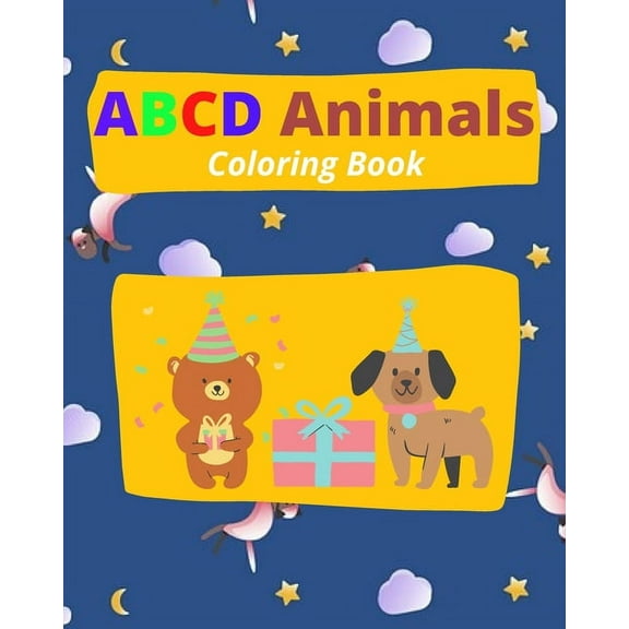 ABCD Animals Coloring Book: An Activity Book for Kids to Learn the English Alphabet Letters from A to Z And Coloring Ani, (Paperback)