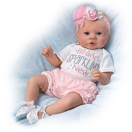 The Ashton - Drake Galleries Kaylie's Brand Sparkling New So Truly Real® Baby Girl Doll Weighted Fully Poseable with Soft RealTouch® Vinyl Skin by Master Doll Artist Violet Parker 16.5"-inches