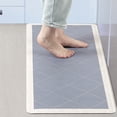 thumbnail image 2 of Alfombra de cocina geométrica REGALWOVEN, tapete de cocina acolchado anti-fatiga, alfombra cómoda y a prueba de agua antideslizante azul 18" x 48", 2 of 6