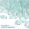 thumbnail image 4 of Sinkoo Versatile Frosted Sea Glass Block, 11oz Turquoise Vase fillers, Aquarium Gravels, Fish Tank Rocks, Seaglass Decor, Ideal for DIY Crafts, Home Decor and More, 4 of 7