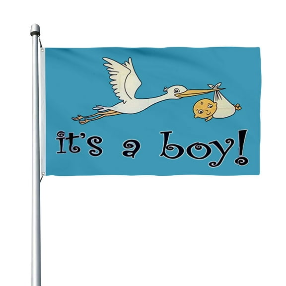 Aihccy It’s A Boy Flag with Brass Grommets Size - 3x5Ft