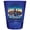 Blue, variant on Buffalo New York Design B Souvenir Full Color 2 oz Round Shot Glass Blue