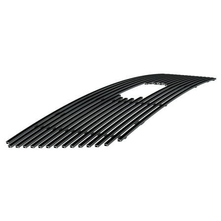 APS Premium Stainless Steel Black 8x6 Horizontal Billet Grille Insert Compatible with Ford F-150 2004-2008 Honeycomb Style with Logo Show Main Upper N19-J72756F