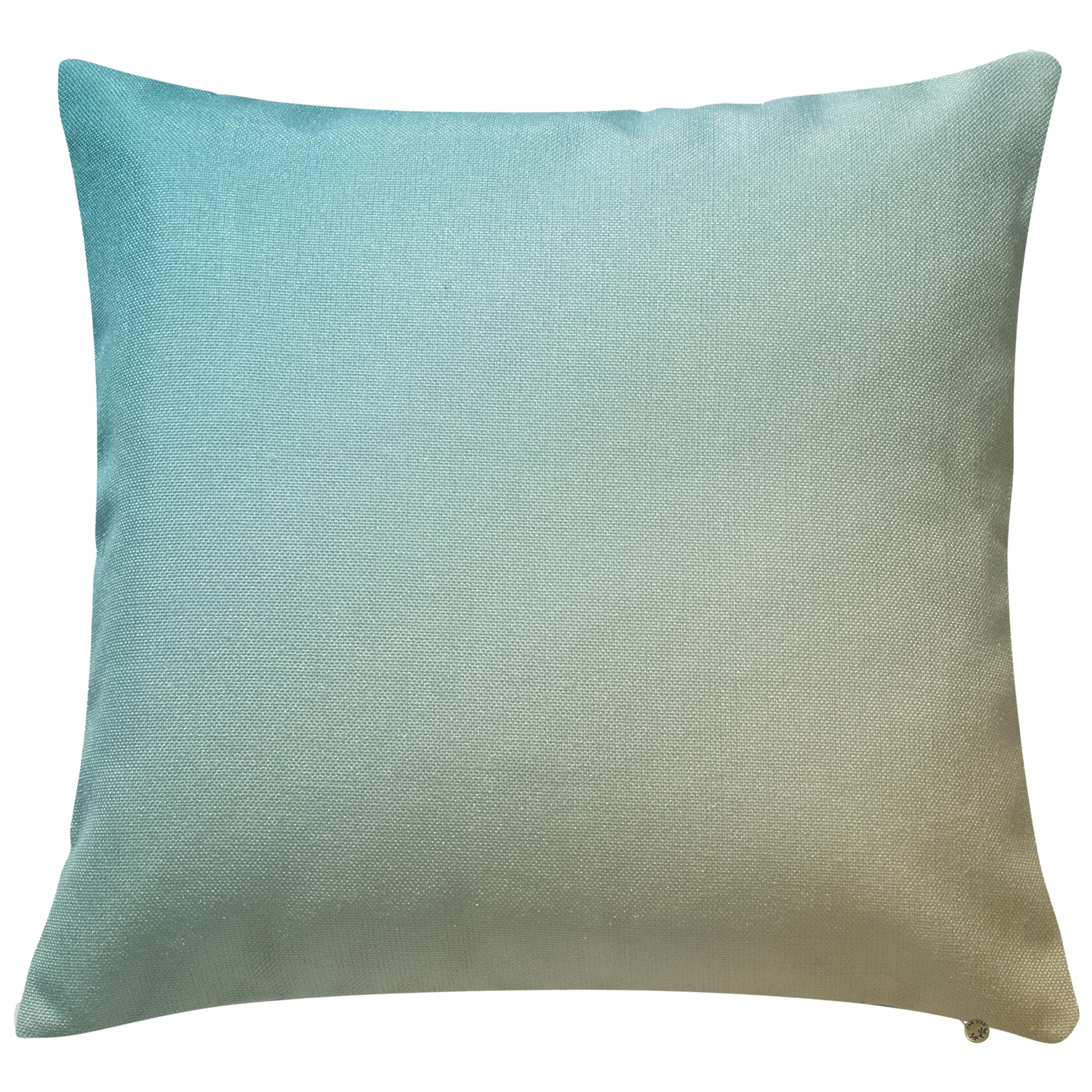 Fab Habitat Indoor/Outdoor Throw Pillow Made from Recycled Polyester Yarn - Double Sided, Stain Resistant, Machine Washable - Ombre - Patio, Deck, Porch, Living Room - Big Sur Aqua (20" x 20")